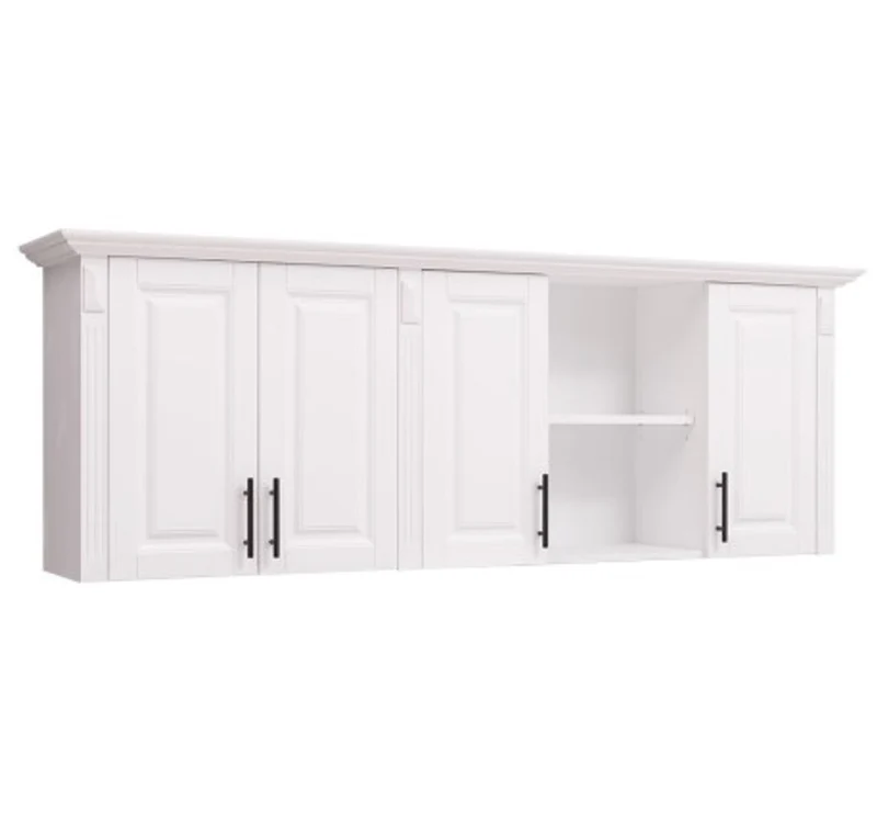 Casa Padrino Küchenschrank im Landhausstil mit 4 Türen, 185 x 35 x 65 cm
