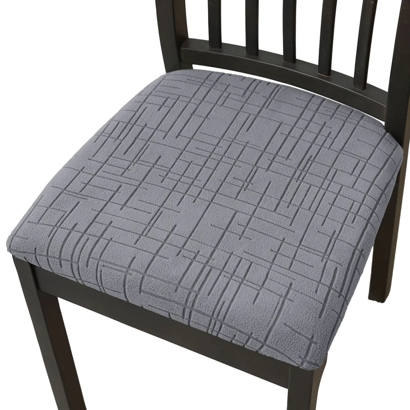 Elastische stoelhoes met zachte stretch voor eetkamerstoelen in moderne kleuren beige grijs afneembaar wasbaar | Sansoti