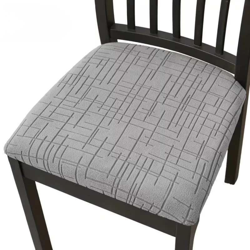 Elastische stoelhoes met zachte stretch voor eetkamerstoelen in moderne kleuren beige grijs afneembaar wasbaar | Sansoti