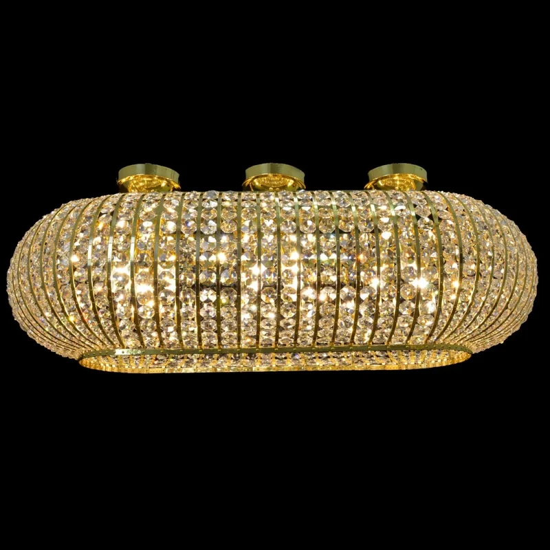 Casa Padrino Luxus Barock Kristall Wandleuchte Gold 100 x 50 x H. 30 cm - Prunkvolle Messing Wandleuchte mit böhmischem Kristallglas - Barock Möbel - Edel & Prunkvoll