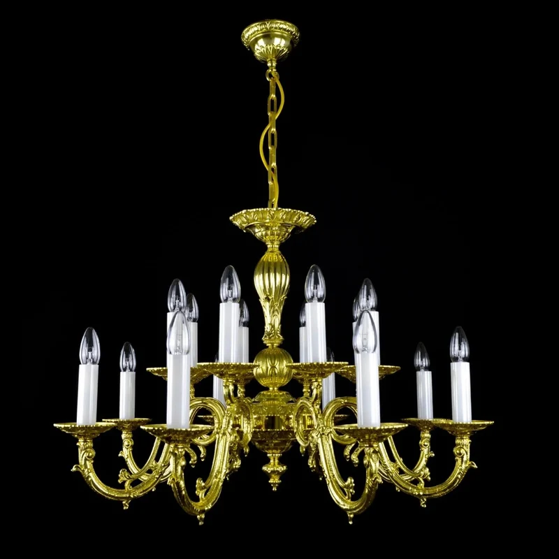 Casa Padrino Luxus Barock Kristall Kronleuchter Gold Ø 80 x H. 54 cm - Prunkvolle Messing Kronleuchter mit böhmischem Kristallglas - Barock Möbel - Edel & Prunkvoll