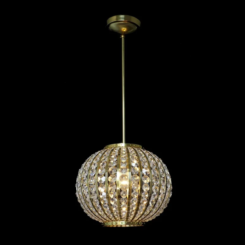 Casa Padrino Luxus Kristall Kronleuchter Gold Ø 30 x H. 30 cm - Prunkvolle Messing Kronleuchter mit böhmischem Kristallglas - Barock Möbel - Edel & Prunkvoll