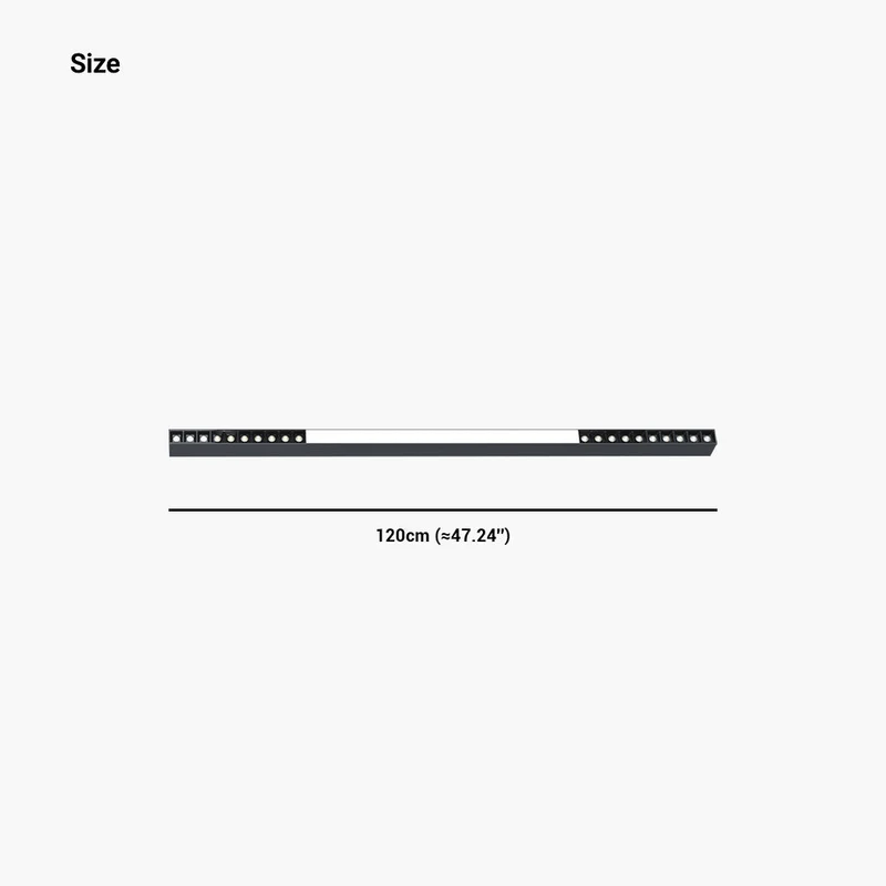 Flush Mount Ceiling Light Minimalist Long Linear Anti-Glare LED Dimmable