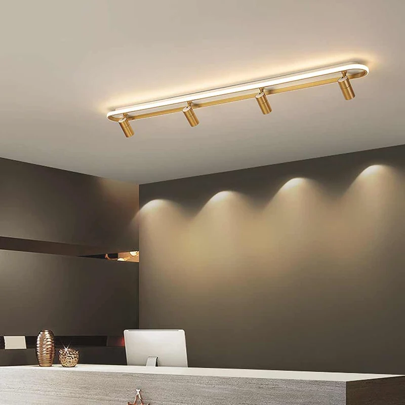 Moderne Plafondspot Rail Wit & Goud 3-Kleurig Verstelbaar LED Railsysteem Woonkamer Slaapkamer Verlichting | Sansoti