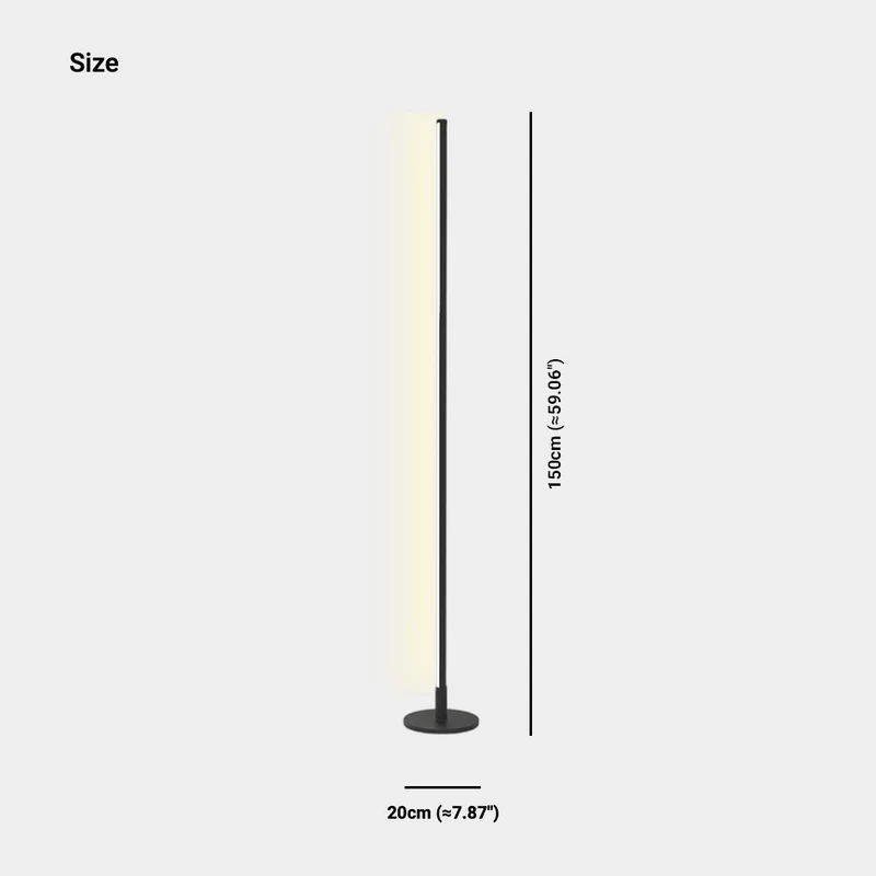 Slanke Staande LED Lamp Dimbaar met Afstandsbediening Aluminium IJzer Acryl Zwart Wit Modern Minimalistisch | Sansoti