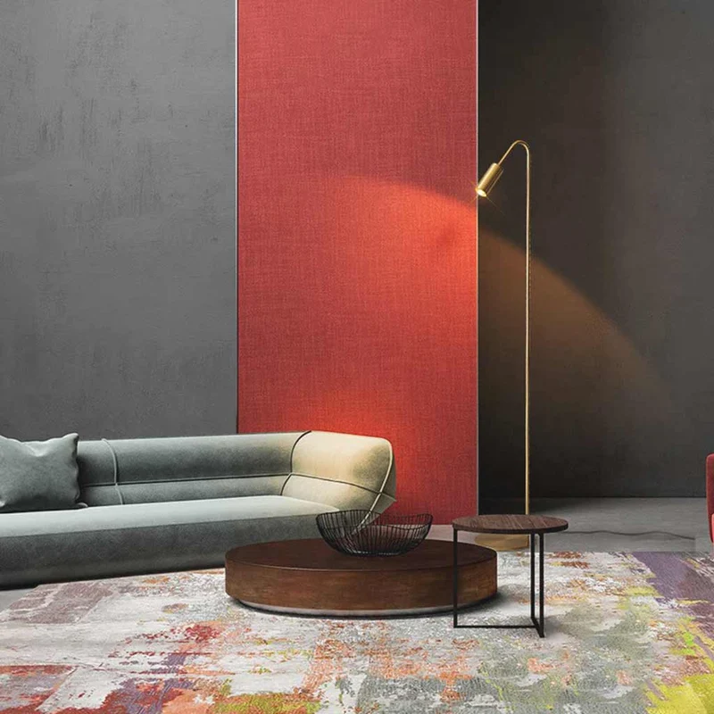 Staande Vloerlamp Messing LED Gebogen Leesspot Zwart Goud Minimalistisch Elegant Verstelbaar Licht Woonkamer | Sansoti