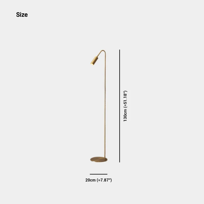 Staande Vloerlamp Messing LED Gebogen Leesspot Zwart Goud Minimalistisch Elegant Verstelbaar Licht Woonkamer | Sansoti