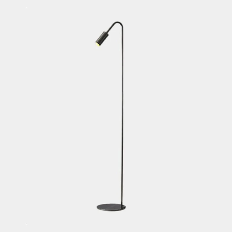 Staande Vloerlamp Messing LED Gebogen Leesspot Zwart Goud Minimalistisch Elegant Verstelbaar Licht Woonkamer | Sansoti