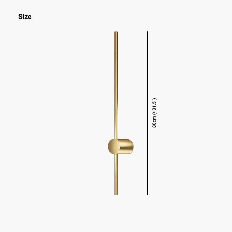 Lineaire Wandlamp Aluminium Goud 60-100cm Sfeervol LED Slaapkamer Woonkamer Modern Scandinavisch Design | Sansoti