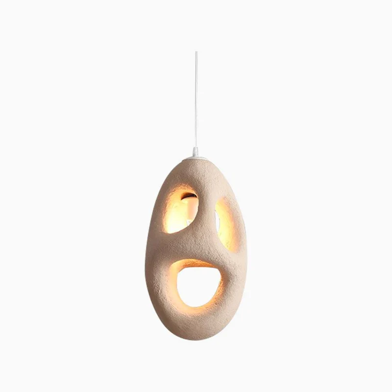 Hanglamp Polystyreen Beige Organische Vorm LED Instelbaar Licht Scandinavisch Minimalistisch Eetkamer | Sansoti
