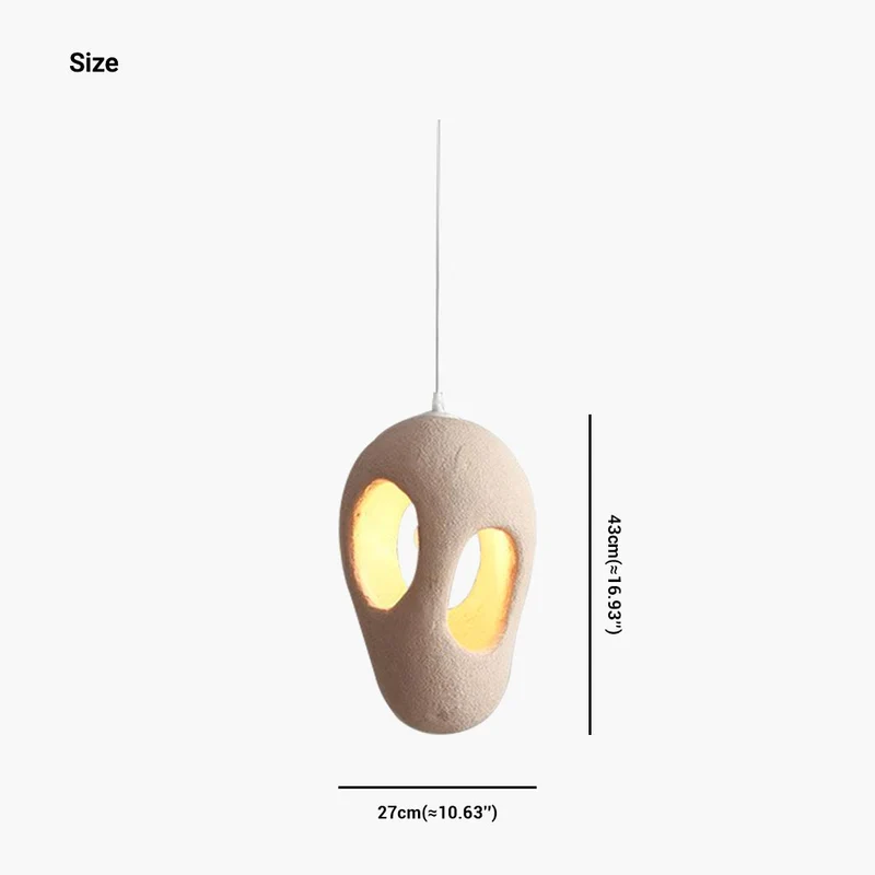 Hanglamp Polystyreen Beige Organische Vorm LED Instelbaar Licht Scandinavisch Minimalistisch Eetkamer | Sansoti