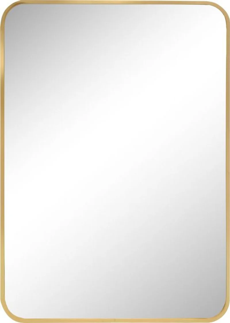 Casa Padrino Luxus Wandspiegel Gold 50 x 3 x H. 70 cm - Rechteckiger Spiegel mit schmalem Rahmen