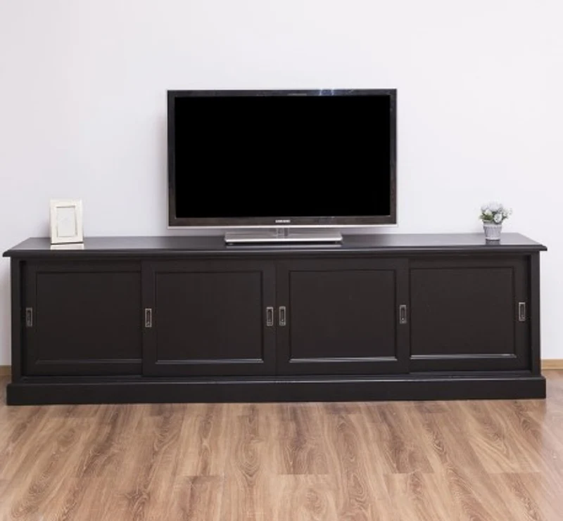 Casa Padrino TV Schrank im Landhausstil mit 4 Schiebetüren, 246 x 46 x 70 cm