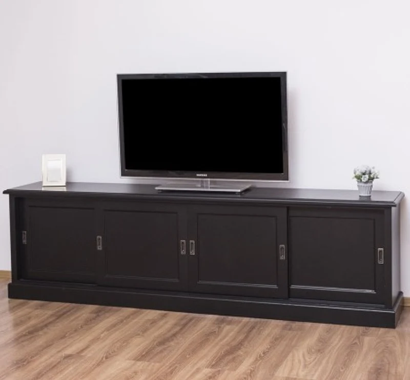 Casa Padrino TV Schrank im Landhausstil mit 4 Schiebetüren, 246 x 46 x 70 cm