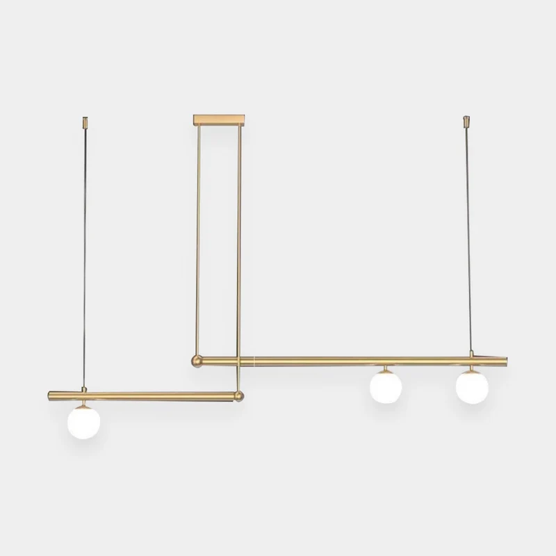 Lineaire Hanglamp Metaal Glas Zwart Goud Meerdere Lichtpunten Eettafel Woonkamer Keukeneiland LED Modern | Sansoti
