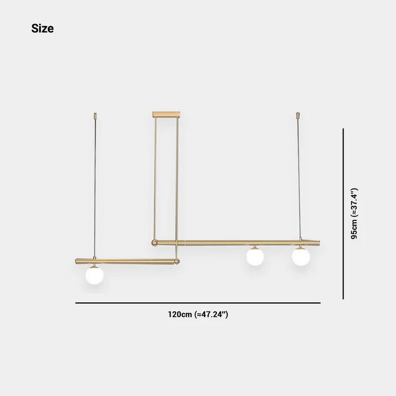 Lineaire Hanglamp Metaal Glas Zwart Goud Meerdere Lichtpunten Eettafel Woonkamer Keukeneiland LED Modern | Sansoti