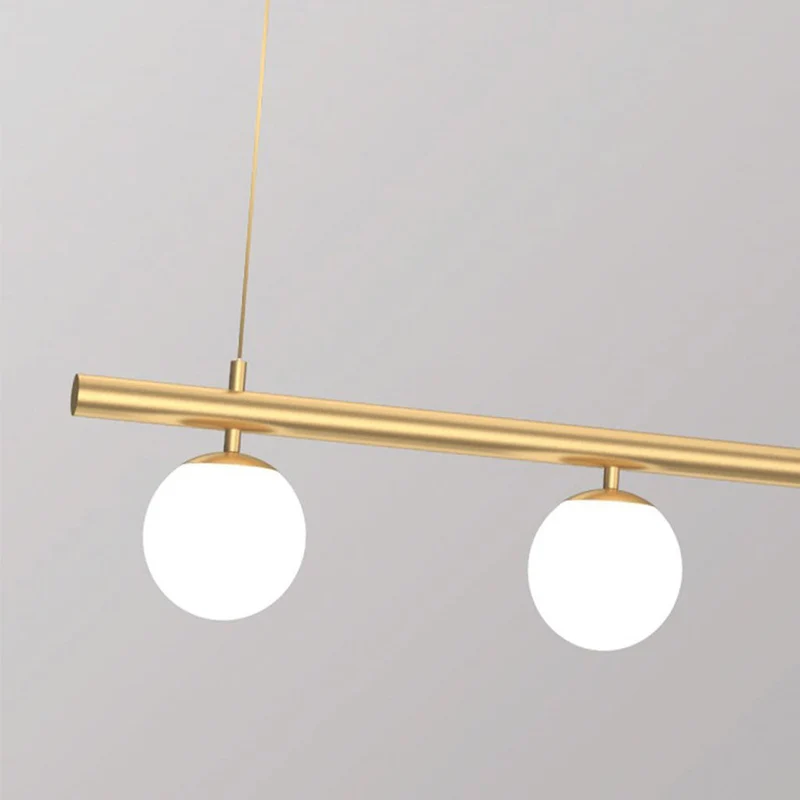 Lineaire Hanglamp Metaal Glas Zwart Goud Meerdere Lichtpunten Eettafel Woonkamer Keukeneiland LED Modern | Sansoti