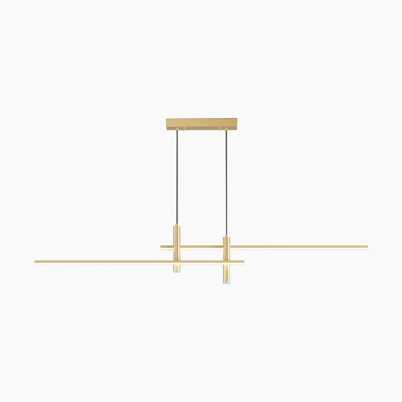 Hanglamp Minimalistisch LED met Spotlights Zwart Goud Aluminium Dimbaar Afstandsbediening voor Eetkamer | Sansoti
