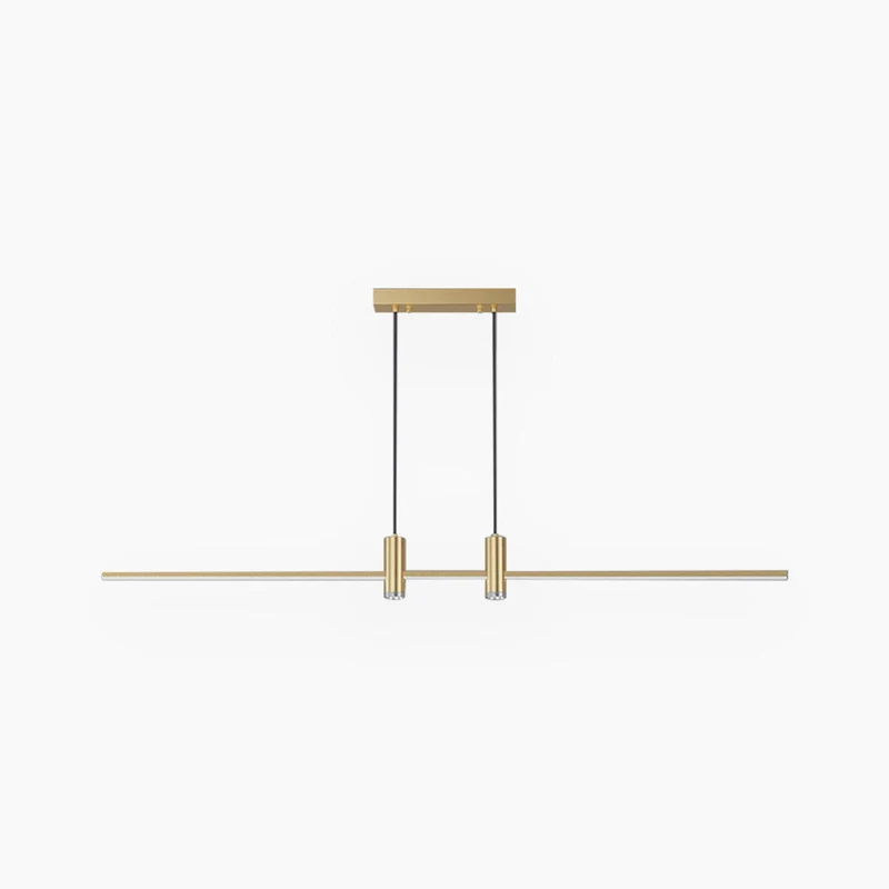 Hanglamp Minimalistisch LED met Spotlights Zwart Goud Aluminium Dimbaar Afstandsbediening voor Eetkamer | Sansoti