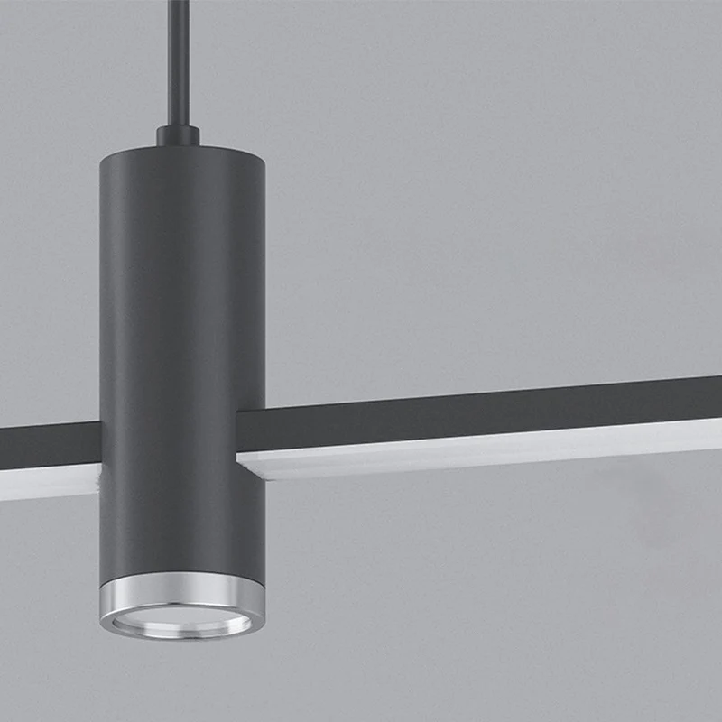 Hanglamp Minimalistisch LED met Spotlights Zwart Goud Aluminium Dimbaar Afstandsbediening voor Eetkamer | Sansoti