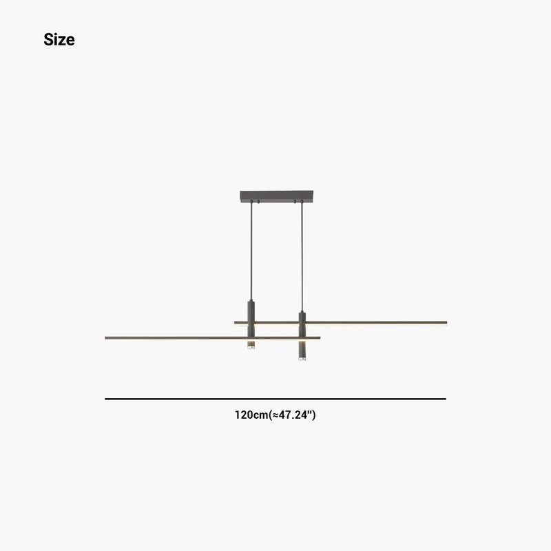 Hanglamp Minimalistisch LED met Spotlights Zwart Goud Aluminium Dimbaar Afstandsbediening voor Eetkamer | Sansoti