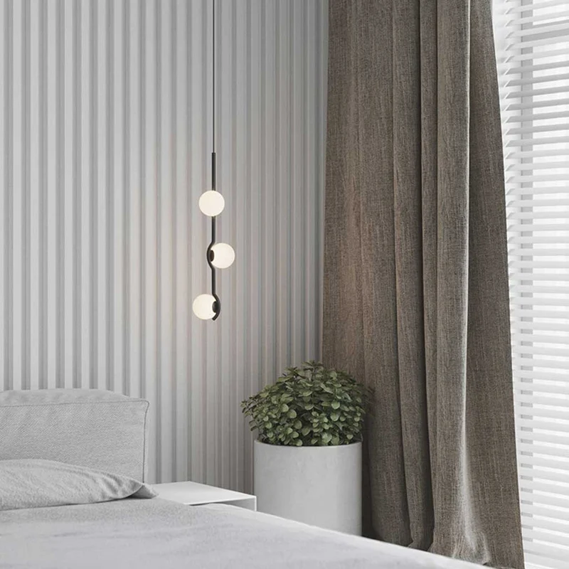 Hanglamp met Glazen Bollen Meerlichts Kroonluchter Zwart Goud Modern Design voor Eetkamer en Woonkamer | Sansoti