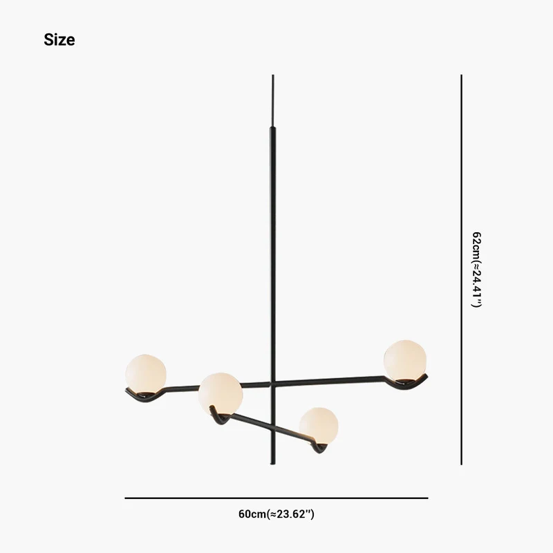 Hanglamp met Glazen Bollen Meerlichts Kroonluchter Zwart Goud Modern Design voor Eetkamer en Woonkamer | Sansoti