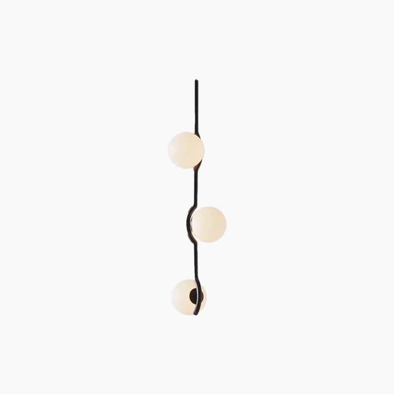Hanglamp met Glazen Bollen Meerlichts Kroonluchter Zwart Goud Modern Design voor Eetkamer en Woonkamer | Sansoti