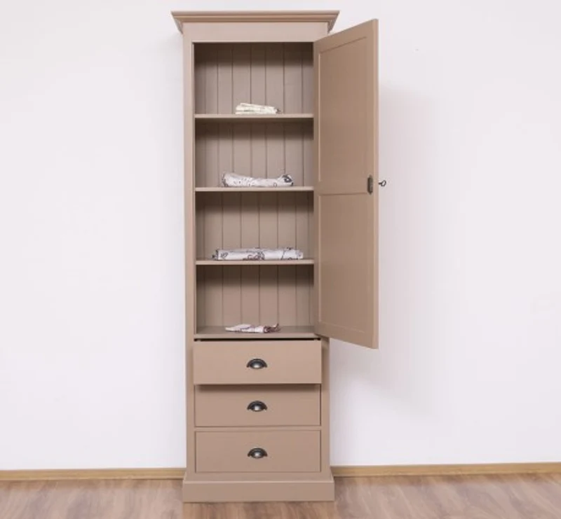 Casa Padrino Kleiderschrank im Landhausstil mit 3 Schubladen, 75 x 40 x 220 cm