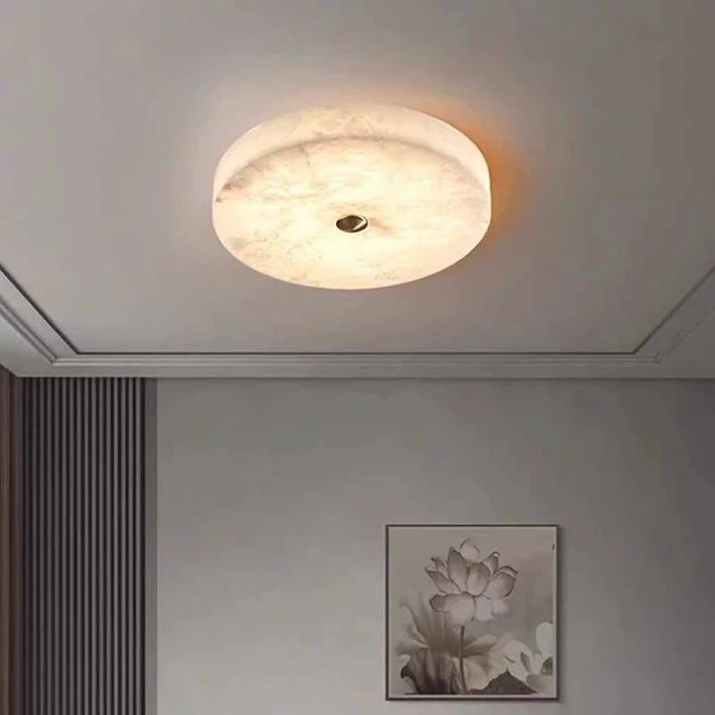 Ronde Marmeren Plafondlamp LED Verstelbaar Licht 3 Kleuren Modern Interieur Woonkamer Slaapkamer Studeerkamer | Sansoti