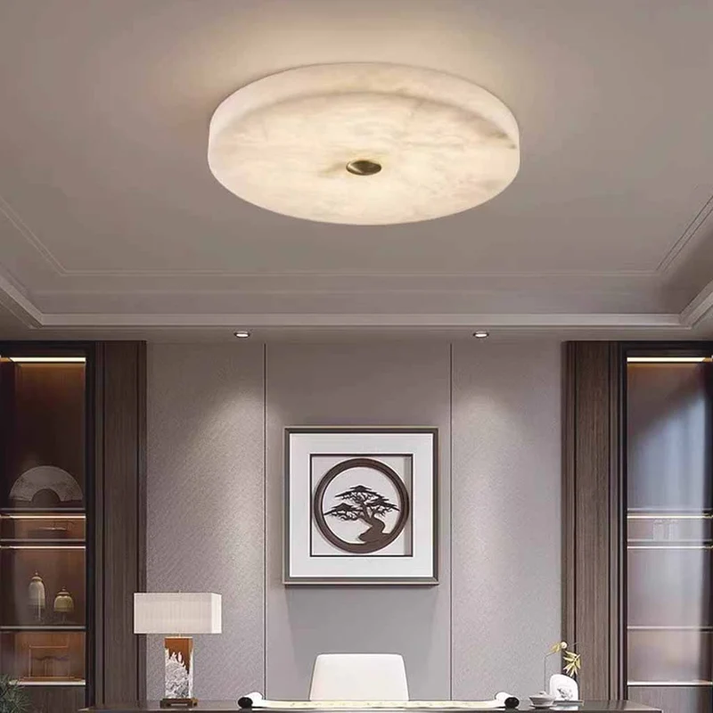 Ronde Marmeren Plafondlamp LED Verstelbaar Licht 3 Kleuren Modern Interieur Woonkamer Slaapkamer Studeerkamer | Sansoti