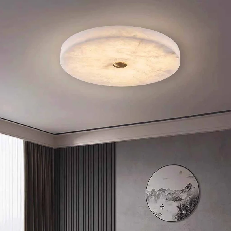 Ronde Marmeren Plafondlamp LED Verstelbaar Licht 3 Kleuren Modern Interieur Woonkamer Slaapkamer Studeerkamer | Sansoti