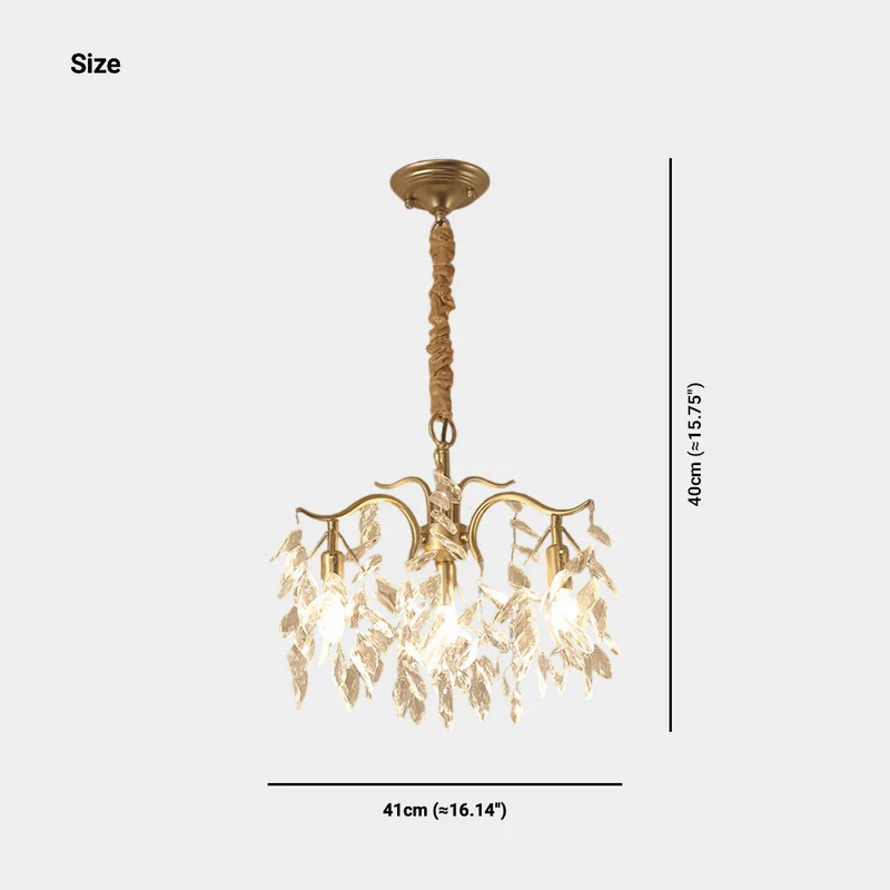 Kroonluchter Kristal Goud Verstelbaar LED Licht – K9 Kristal Metaal Design voor Eetkamer en Slaapkamer | Sansoti