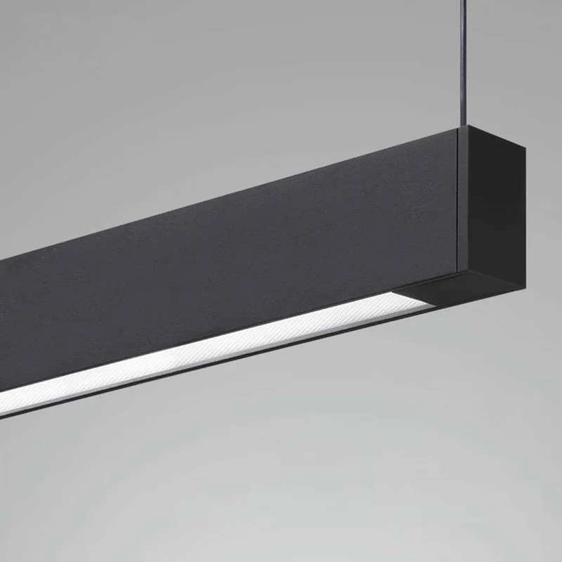 Lineaire Hanglamp LED Dimbaar Zwart Aluminium Boven en Beneden Licht voor Keukeneiland Eettafel Woonkamer | Sansoti