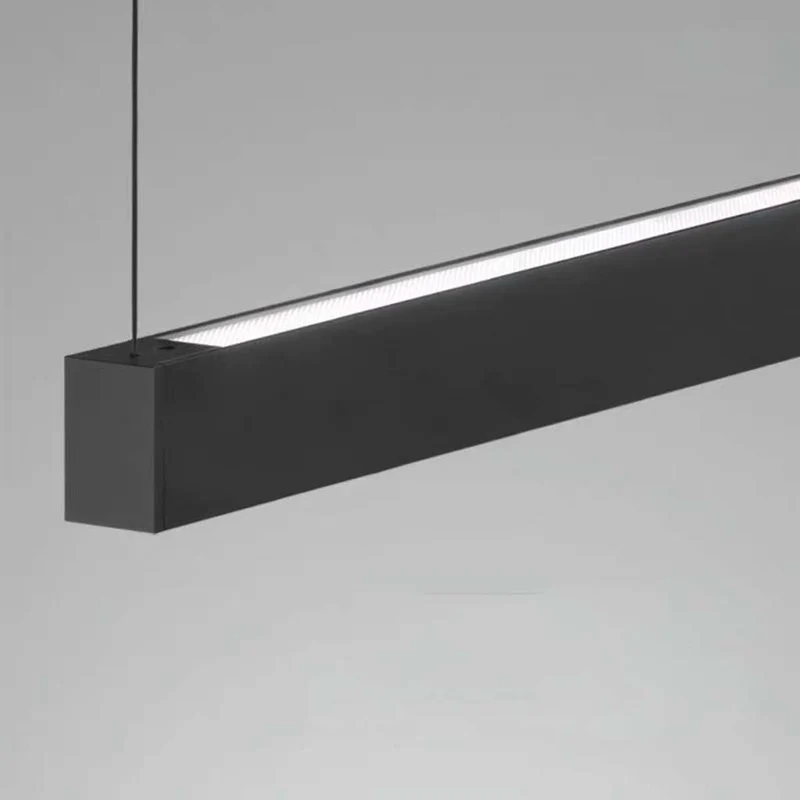 Lineaire Hanglamp LED Dimbaar Zwart Aluminium Boven en Beneden Licht voor Keukeneiland Eettafel Woonkamer | Sansoti