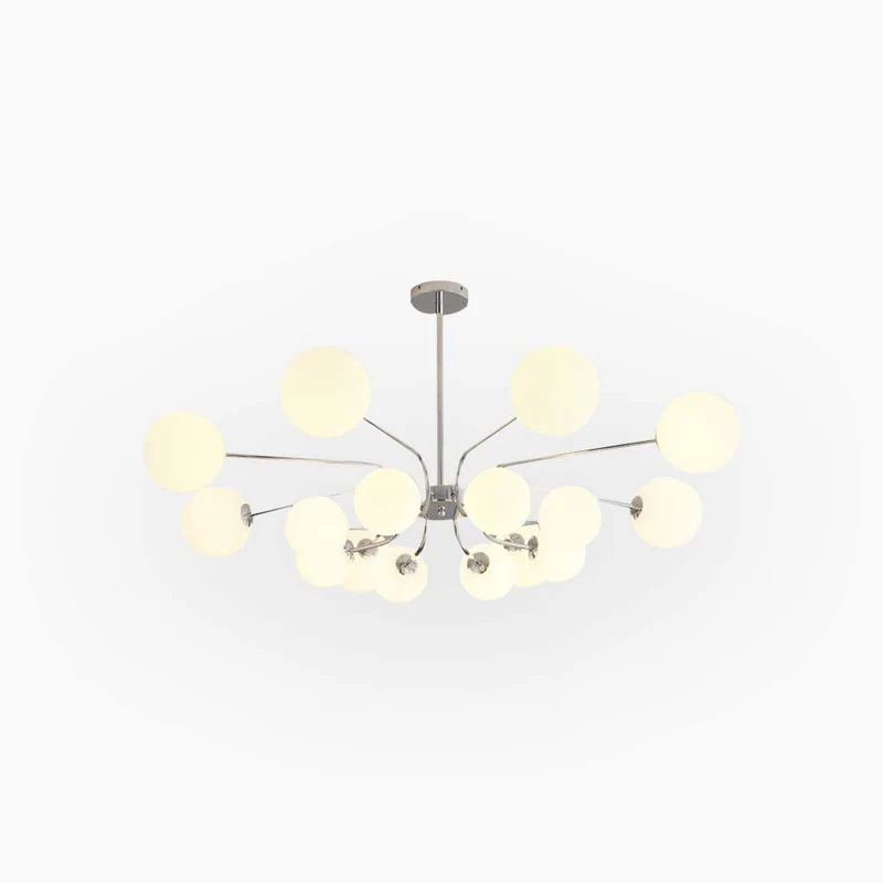Glazen Bol Kroonluchter Nordic Modern IJzer Hanglamp Verstelbaar Licht Woonkamer Slaapkamer Eetkamer | Sansoti
