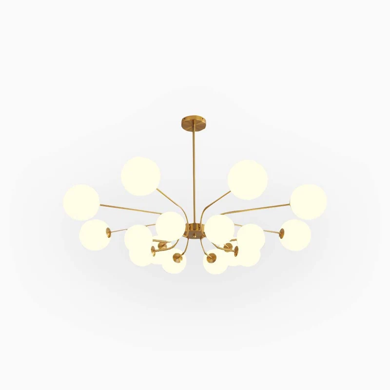 Glazen Bol Kroonluchter Nordic Modern IJzer Hanglamp Verstelbaar Licht Woonkamer Slaapkamer Eetkamer | Sansoti