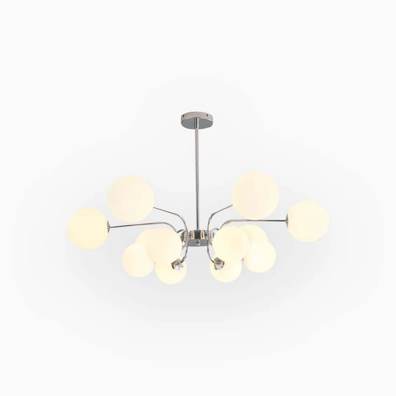 Glazen Bol Kroonluchter Nordic Modern IJzer Hanglamp Verstelbaar Licht Woonkamer Slaapkamer Eetkamer | Sansoti