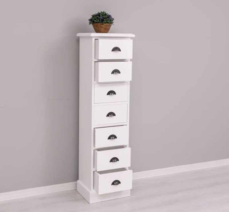 Casa Padrino Kommode im Landhausstil mit 7 Schubladen, 43 x 33 x 150 cm