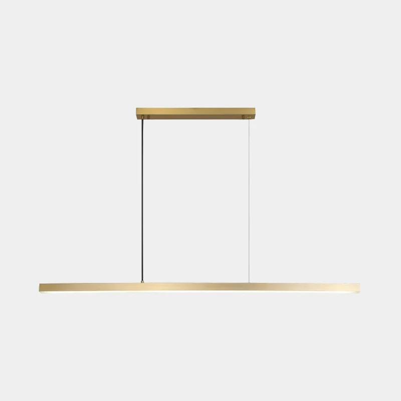 Pendant Light Brass Linear Dimmable LED, Black / Gold
