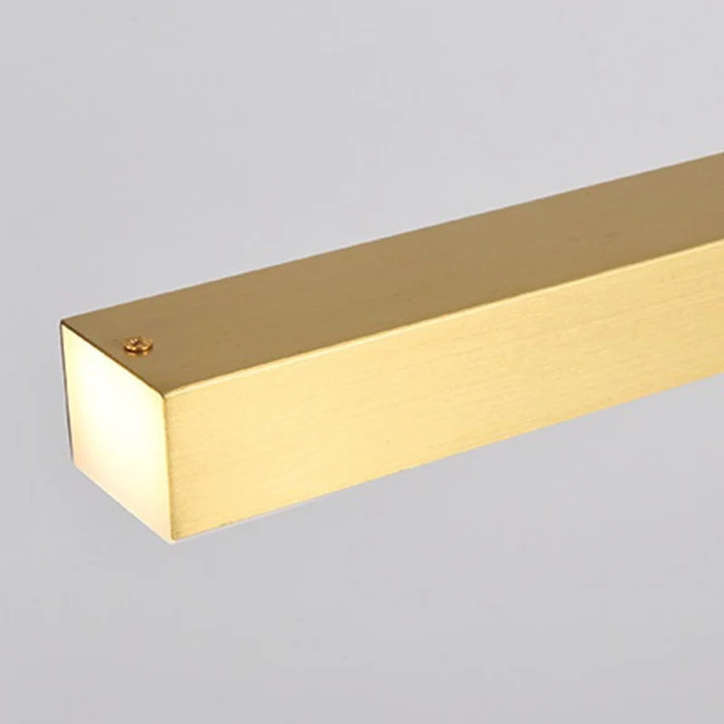 Pendant Light Brass Linear Dimmable LED, Black / Gold