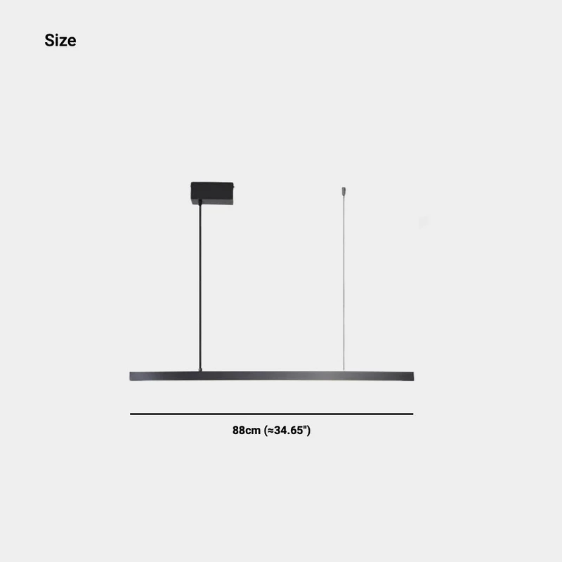 Pendant Light Brass Linear Dimmable LED, Black / Gold