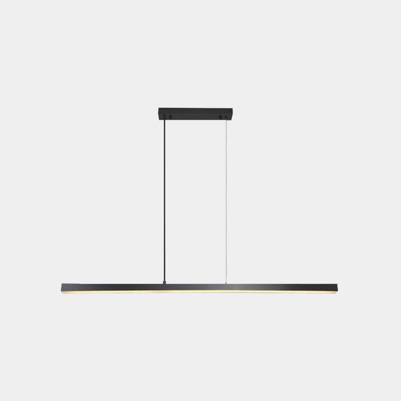 Pendant Light Brass Linear Dimmable LED, Black / Gold