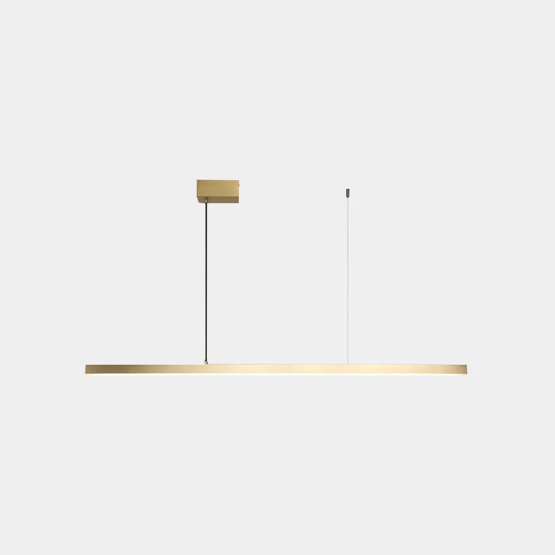 Pendant Light Brass Linear Dimmable LED, Black / Gold