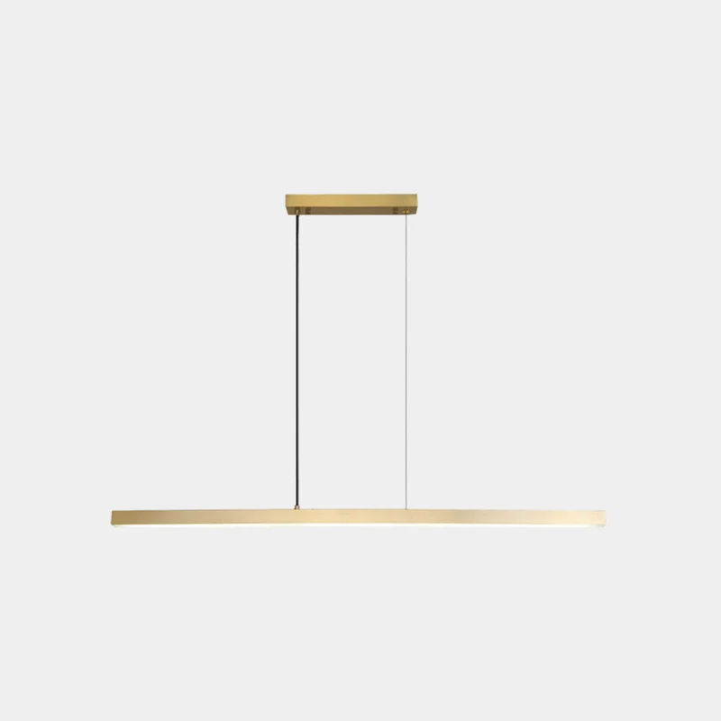 Pendant Light Brass Linear Dimmable LED, Black / Gold