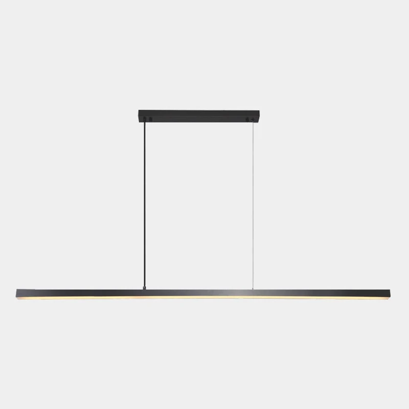 Pendant Light Brass Linear Dimmable LED, Black / Gold