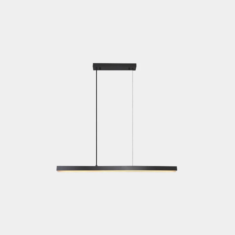 Pendant Light Brass Linear Dimmable LED, Black / Gold
