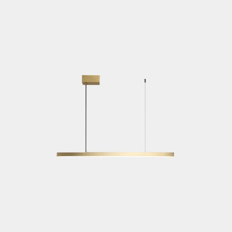 Pendant Light Brass Linear Dimmable LED, Black / Gold