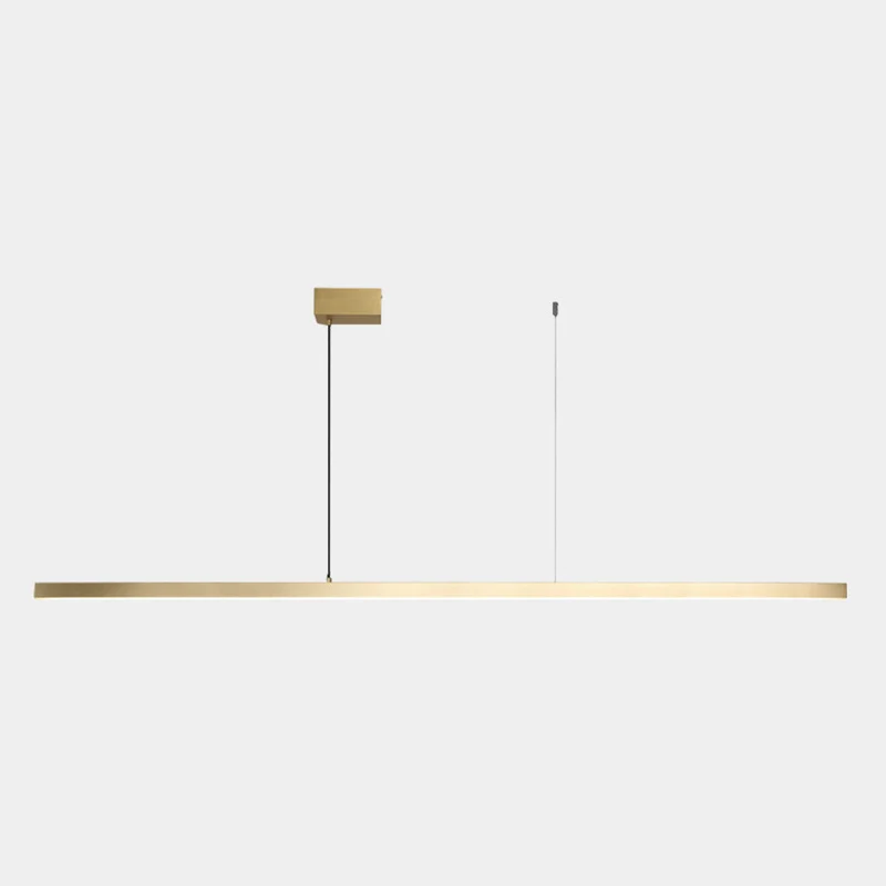 Pendant Light Brass Linear Dimmable LED, Black / Gold