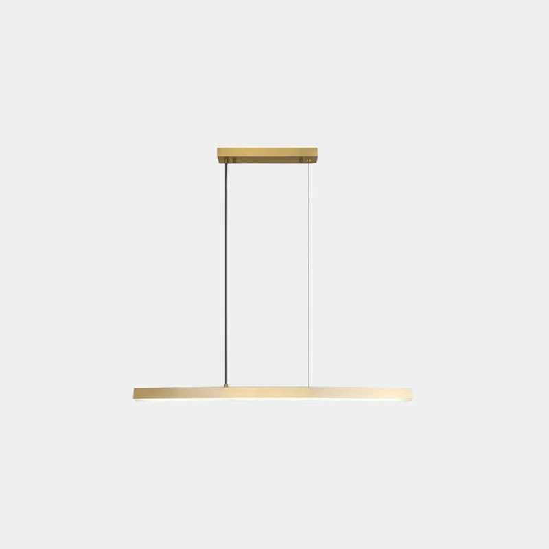 Pendant Light Brass Linear Dimmable LED, Black / Gold